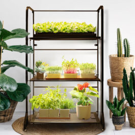 Strömsö kasvihylly kahdella LED-paneelilla